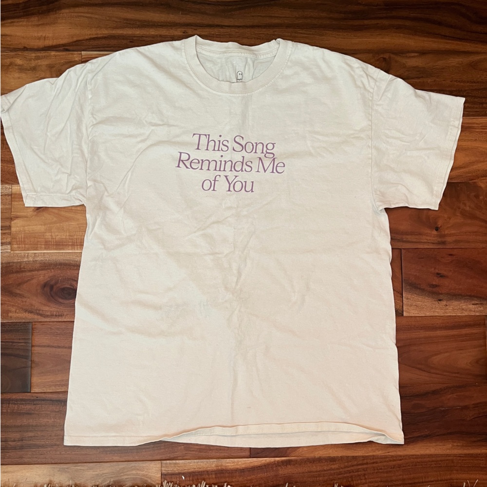 LONELY GHOST This Song Reminds Me of You White Tee